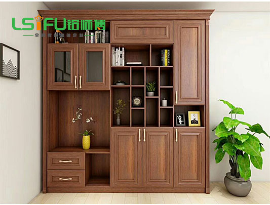 鋁師傅全鋁家居書(shū)柜儲(chǔ)物酒柜定制裝修效果圖