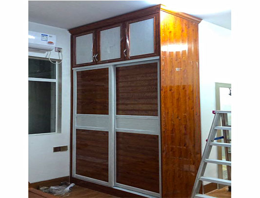 鋁師傅整體全鋁家具兩開移門衣柜裝修效果圖