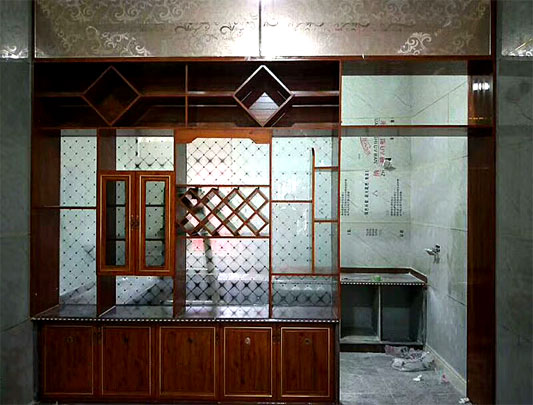 鋁師傅全鋁屏風隔斷墻柜裝修效果圖