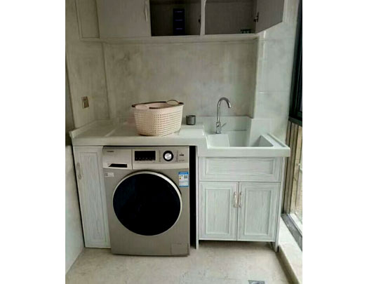 鋁師傅全鋁洗衣機浴室柜裝修效果圖