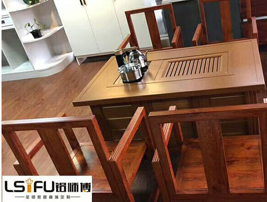 鋁師傅家用沙發椅子配套全鋁茶幾裝修效果圖