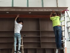 佛山電視臺的咖啡柜選鋁師傅全鋁家居定制